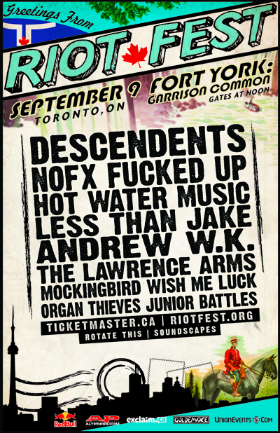 Riot Fest Toronto featuring Descendents, NOFX, Fucked Up and more!