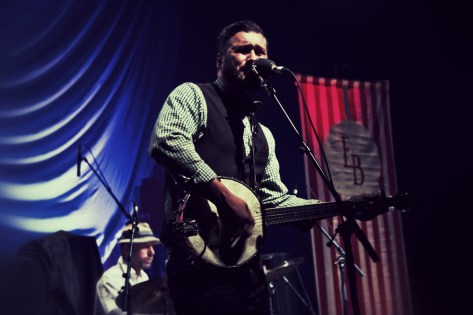 Mark Sasso of Elliott Brood at Danforth Music Hall in Toronto. October 21st, 2012. (Photo: Adam Harrison)