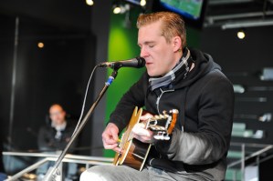 Brian Fallon of The Gaslight Anthem at 102.1 The Edge studio. November 25th, 2012. (Photo: Stephen McGill) 