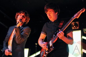 Wes Miles (left) and Milo Bonacci (right) of Ra Ra Riot. (Photo: Stephen McGIll/Aesthetic Magazine Toronto)