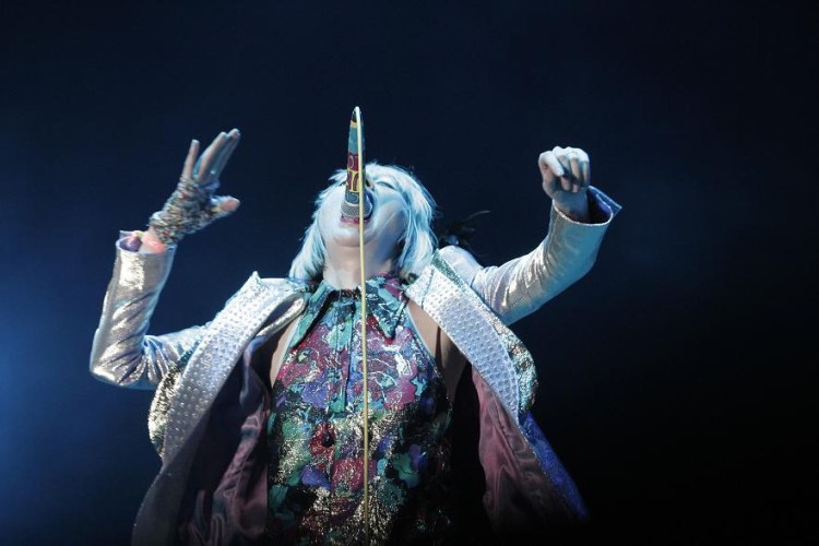 Karen O of Yeah Yeah Yeahs at Coachella 2013. (Photo: Chris Alvarez for DowntownLobby.com)