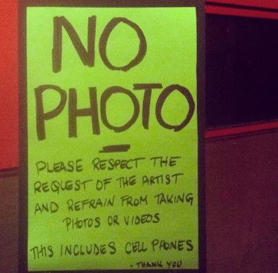 There was a strict "no photo" policy at the Neutral Milk Hotel concert in Toronto last night. (Photo: Curtis Sindrey/Aesthetic Magazine Toronto)