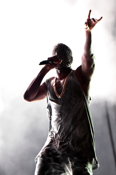 Kanye West at 2014 Budweiser Made In America Festival in Los Angeles. (Photo: Jeff Kravitz/Getty)