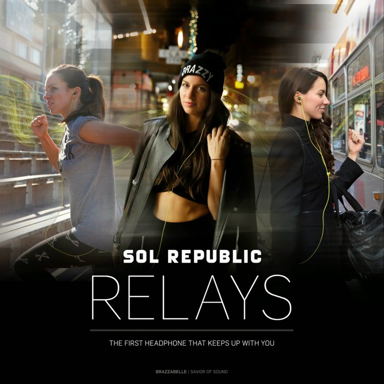 Sol Republic RELAYS in-ear headphones.