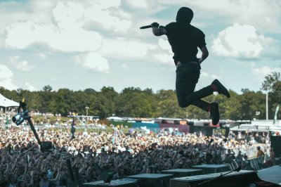 Twenty One Pilots performing at the Bonnaroo Music Festival in Manchester, TN on June 14, 2015. (Photo: Erik Voake)