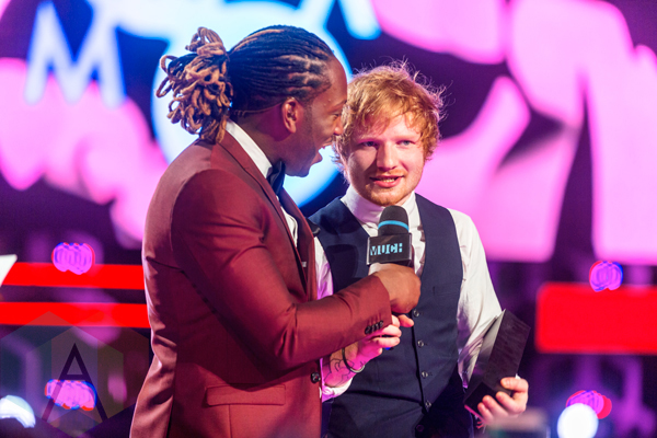 Ed Sheeran at the 2015 MMVAs in Toronto, ON on June 21, 2015. (Photo: Adam Pulicicchio/Aesthetic Magazine)
