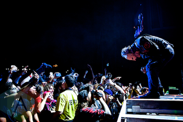 Slipknot performing at the Molson Amphitheatre in Toronto, ON on Aug. 8, 2015 during the "Summer's Last Stand Tour". (Photo: Matt Klopot/Aesthetic Magazine)
