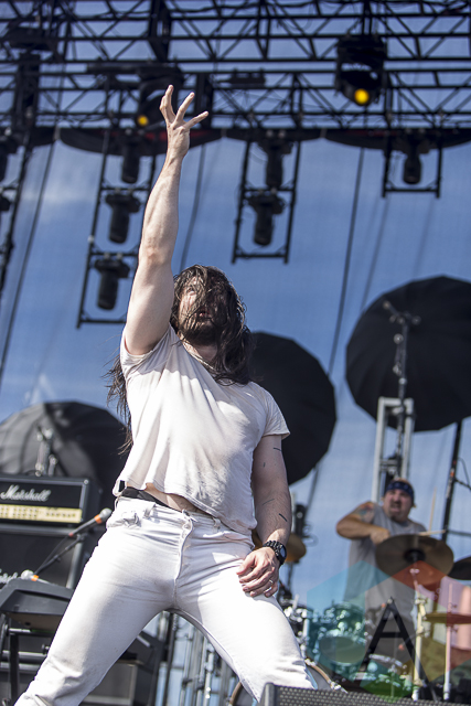 Andrew WK performing at Riot Fest Toronto 2015 at Downsview Park in Toronto, ON on Sept. 20, 2015. (Photo: Dale Benvenuto/Aesthetic Magazine)