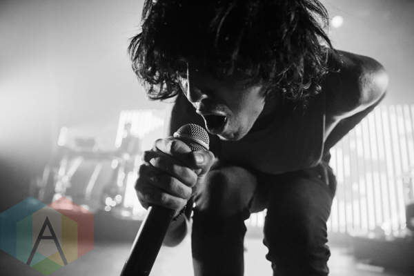Oliver Sykes of Bring Me The Horizon performing at Sound Academy in Toronto on Oct. 8, 2015. (Photo: Amy Buck/Aesthetic Magazine)