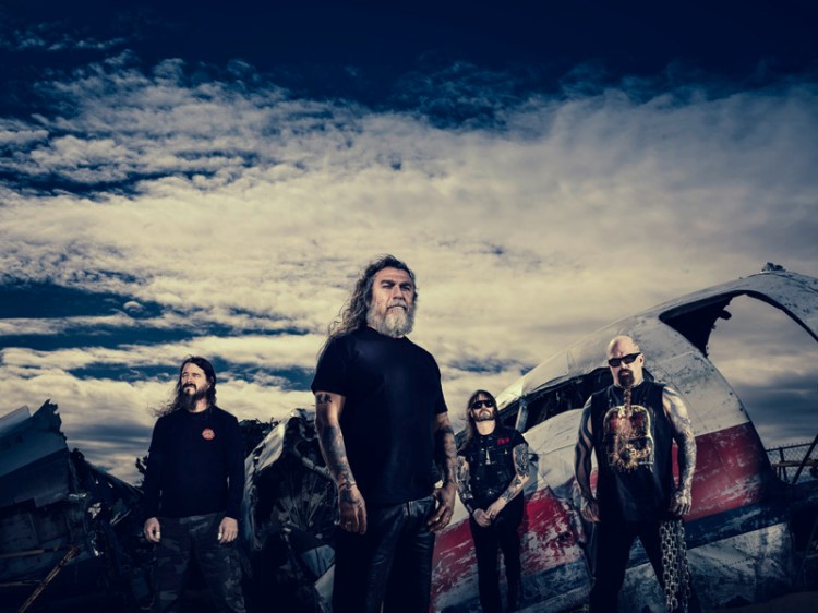 Left to right: Paul Bostaph, Tom Araya, Gary Holt, and Kerry King of Slayer.
