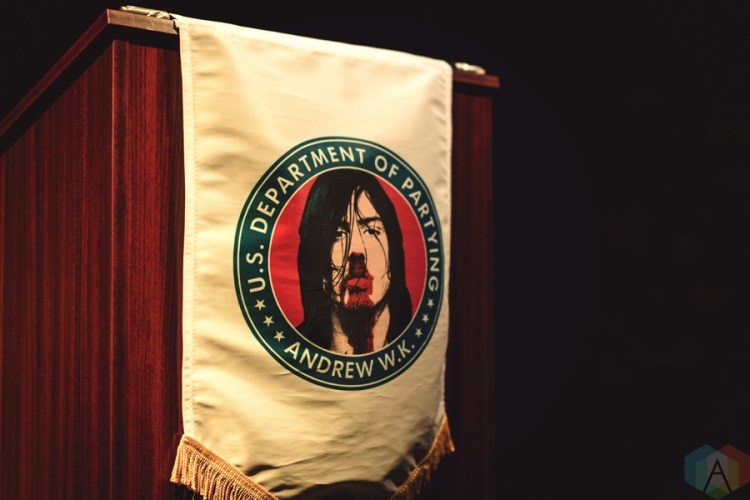 Andrew W.K. performs at the Capital Ale House Music Hall in Richmond, VA on November 9, 2016. (Photo: Joey Wharton/Aesthetic Magazine)