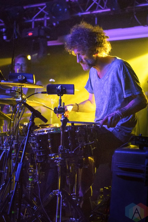Jojo Mayer / Nerve perform at the O2 Academy Sheffield in Sheffield, UK on November 4, 2016. (Photo: Gunnar Mallon/Aesthetic Magazine)