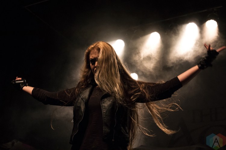 The Agonist performs at the Phoenix Concert Theatre in Toronto on November 6, 2016. (Photo: Theo Rallis/Aesthetic Magazine)