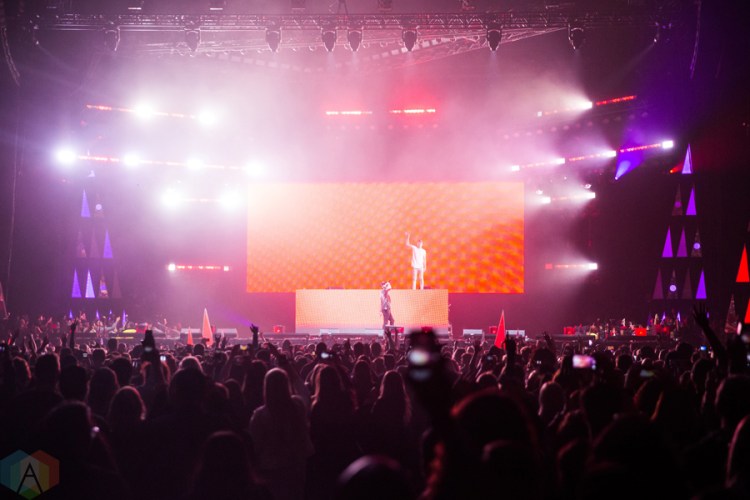 The Chainsmokers perform at iHeartRadio Jingle Ball North at the Air Canada Centre in Toronto on November 25, 2016. (Photo: Brandon Newfield/Aesthetic Magazine)