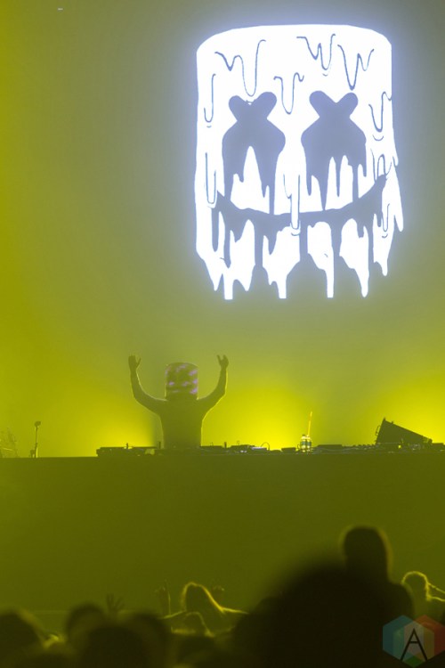 Marshmello performs at the Contact Winter Music Festival at BC Place in Vancouver on December 27, 2016. (Photo: Isaac Wray/Aesthetic Magazine)