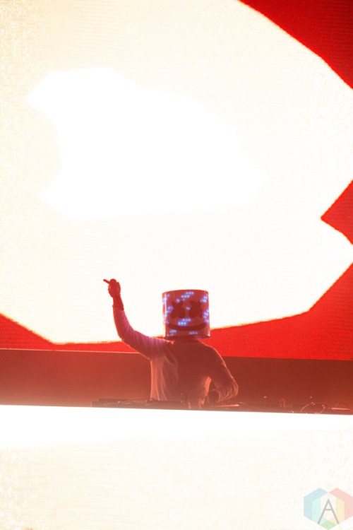 Marshmello performs at the Contact Winter Music Festival at BC Place in Vancouver on December 27, 2016. (Photo: Isaac Wray/Aesthetic Magazine)