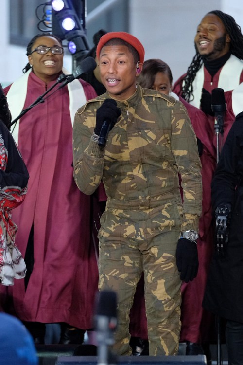 Pharrell Williams performs at the Rockefeller Center on December 9, 2016 in New York City during the Citi Concert Series. (Photo: D Dipasupil/Getty)