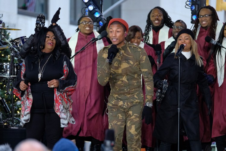 Pharrell Williams performs at the Rockefeller Center on December 9, 2016 in New York City during the Citi Concert Series. (Photo: D Dipasupil/Getty)