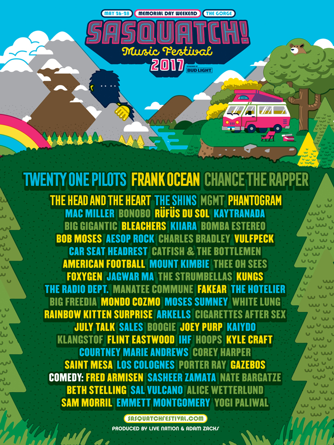 Sasquatch Festival 2017 Lineup