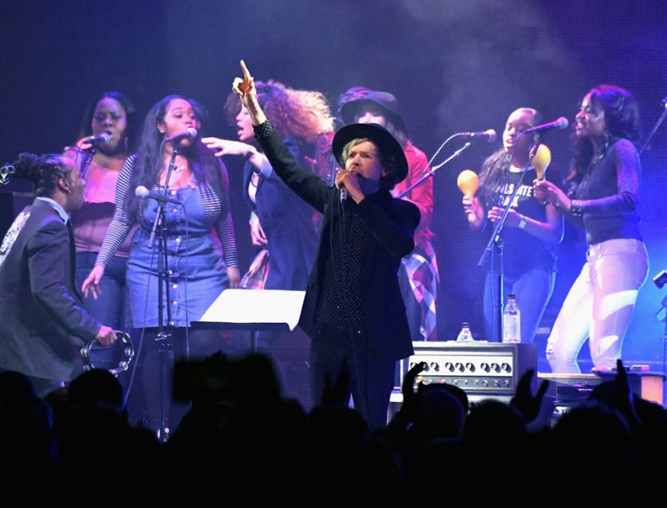 Beck performs onstage as part of Citi Sound Vault at the Hollywood Palladium in Los Angeles, California on February 10, 2017. (Photo: Charley Gallay/Getty)
