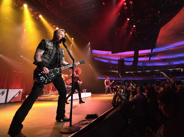 Metallica performs onstage as part of Citi Sound Vault at the Hollywood Palladium in Los Angeles on February 12, 2017. (Photo: Charley Gallay/Getty)