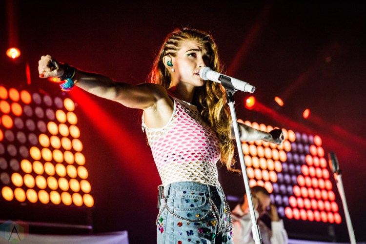MisterWives performs at the Mohegan Sun Arena in Uncasville, CT on February 24, 2017. (Photo: Timothy Boyer/Aesthetic Magazine)