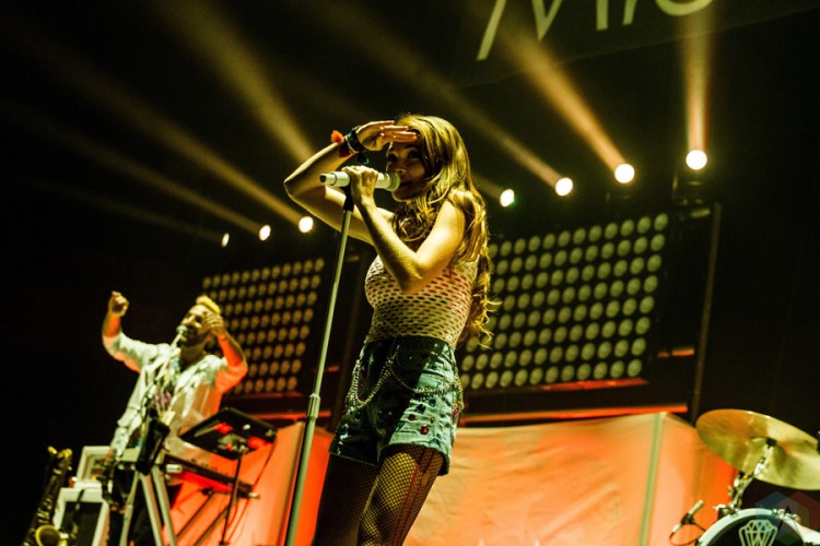 MisterWives performs at the Mohegan Sun Arena in Uncasville, CT on February 24, 2017. (Photo: Timothy Boyer/Aesthetic Magazine)