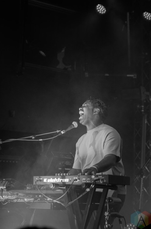 Sampha performs at the Mod Club in Toronto on February 12, 2017. (Photo: Janine Wong/Aesthetic Magazine)