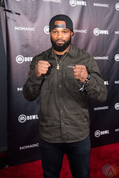 UFC fighter Tyron Woodley attends the EA Sports Bowl at Club Nomadic in Houston, Texas on February 2, 2017. (Photo: Joey Diaz/Aesthetic Magazine)