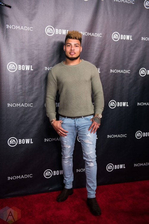 Arizona Cardinals player Tyrann Mathieu attends the EA Sports Bowl at Club Nomadic in Houston, Texas on February 2, 2017. (Photo: Joey Diaz/Aesthetic Magazine)