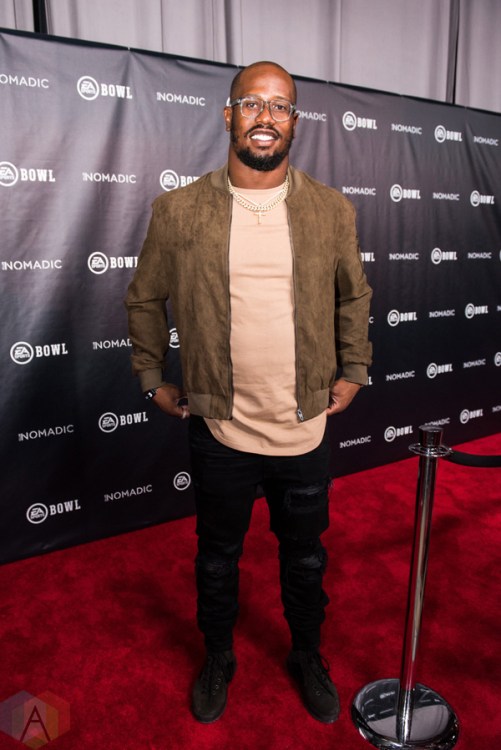 Denver Broncos player Von Miller attends the EA Sports Bowl at Club Nomadic in Houston, Texas on February 2, 2017. (Photo: Joey Diaz/Aesthetic Magazine)