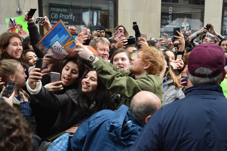 Ed Sheeran performs on the Citi Concert Series at Rockefeller Plaza in New York City on March 8, 2017. (Photo: Kevin Mazur/Getty)