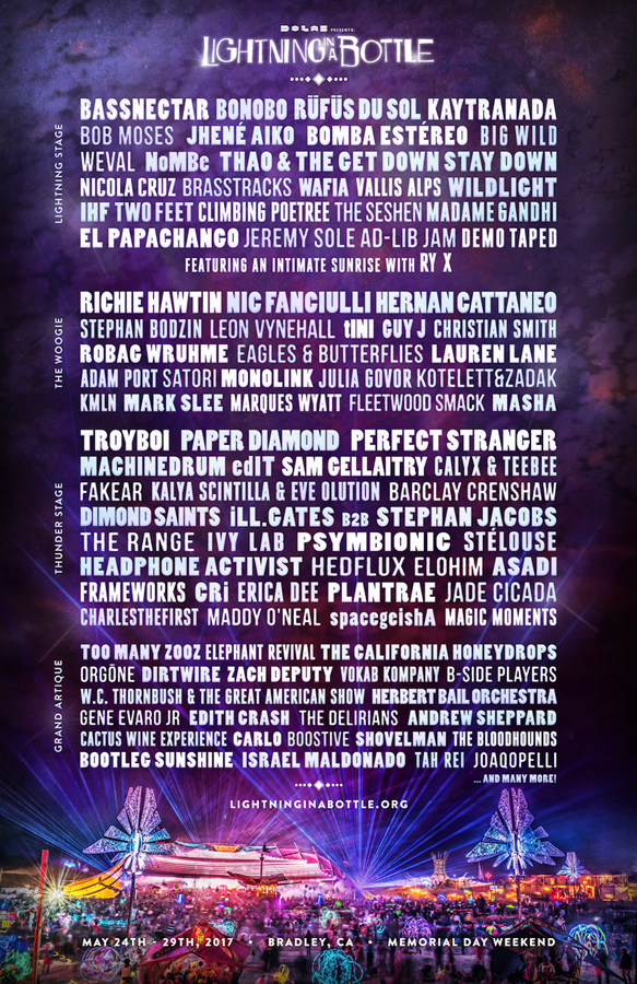 Lightning In A Bottle Lineup 2017