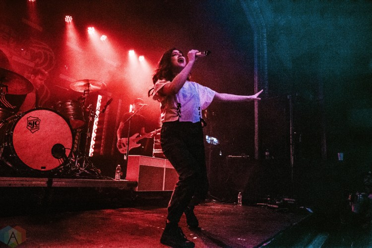 Against The Current performs at St. Andrew's Hall in Detroit on April 8, 2017. (Photo: Ciara Glagola/Aesthetic Magazine)