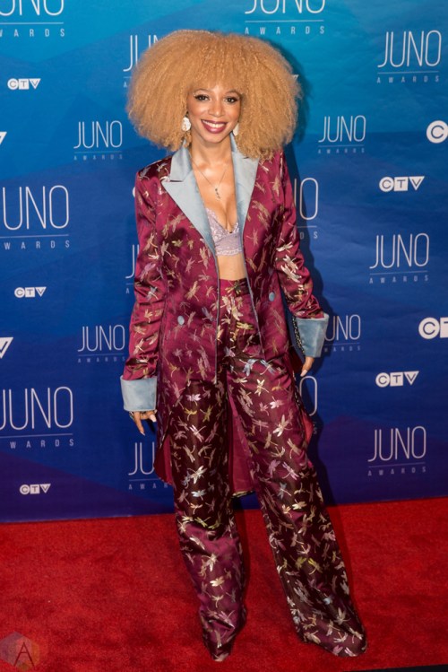 Ammoye attends the 2017 JUNO Awards at the Canadian Tire Centre in Ottawa on April 2, 2017. (Photo: Brendan Albert/Aesthetic Magazine)