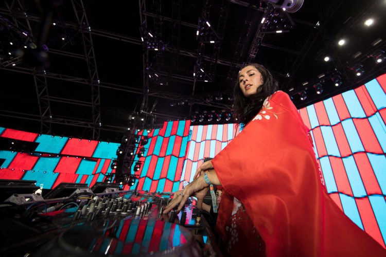 Anna Lunoe performs at the Coachella Music Festival in Indio, California on April 16, 2017. (Photo: Julian Bajsel)