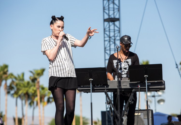 Banks And Steelz and Bishop Briggs perform at the Coachella Music Festival in Indio, California on April 15, 2017. (Photo: Erik Voake)