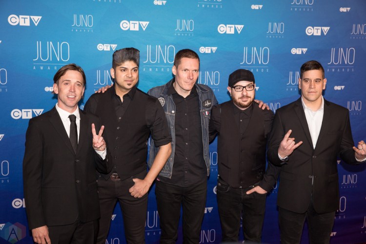 Billy Talent attends the 2017 JUNO Awards at the Canadian Tire Centre in Ottawa on April 2, 2017. (Photo: Brendan Albert/Aesthetic Magazine)