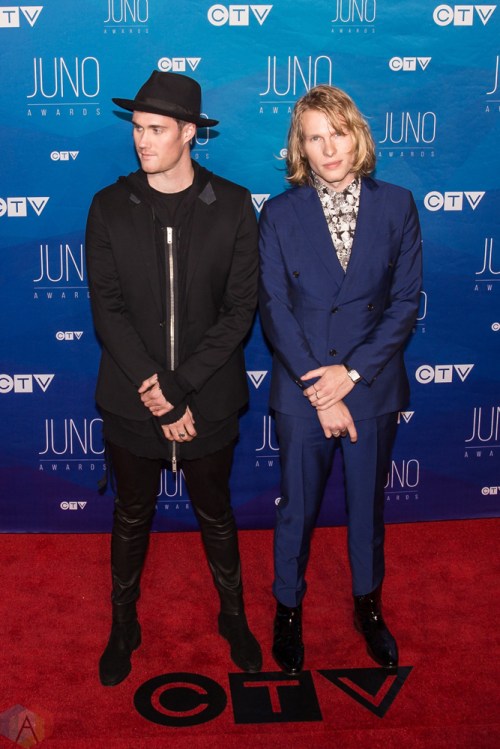 Bob Moses attends the 2017 JUNO Awards at the Canadian Tire Centre in Ottawa on April 2, 2017. (Photo: Brendan Albert/Aesthetic Magazine)