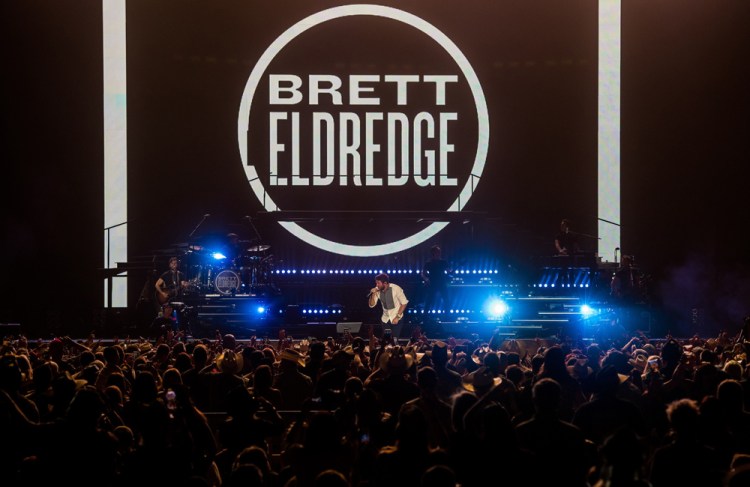 Brett Eldredge performs at Stagecoach Festival at the Empire Polo Club in Indio, California on April 29, 2017. (Photo: Michael Drummond)