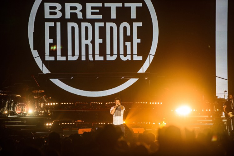 Brett Eldredge performs at Stagecoach Festival at the Empire Polo Club in Indio, California on April 29, 2017. (Photo: Michael Drummond)