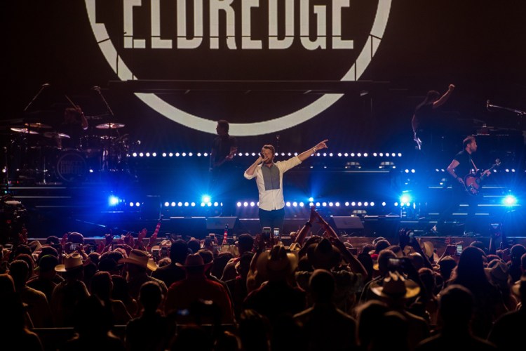 Brett Eldredge performs at Stagecoach Festival at the Empire Polo Club in Indio, California on April 29, 2017. (Photo: Michael Drummond)