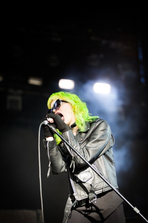 Crystal Castles performs at the Coachella Music Festival in Indio, California on April 14, 2017. (Photo: Brian Willette)
