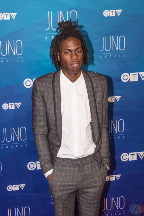 Daniel Caesar attends the 2017 JUNO Awards at the Canadian Tire Centre in Ottawa on April 2, 2017. (Photo: Brendan Albert/Aesthetic Magazine)