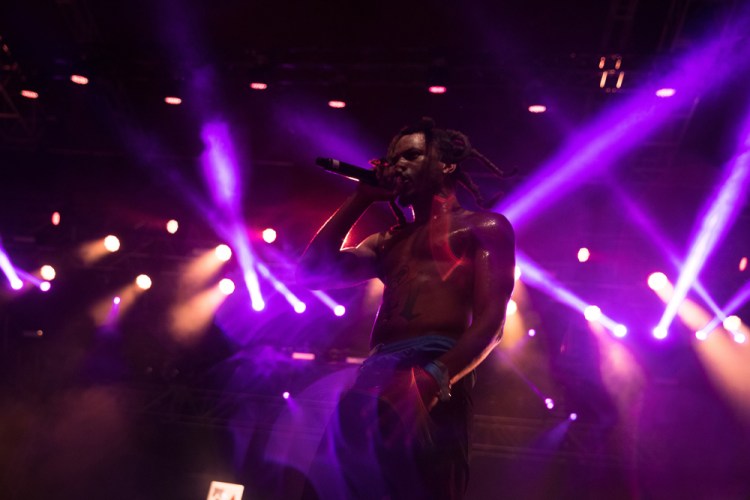 Denzel Curry performs at the Coachella Music Festival in Indio, California on April 14, 2017. (Photo: Julian Bajsel)