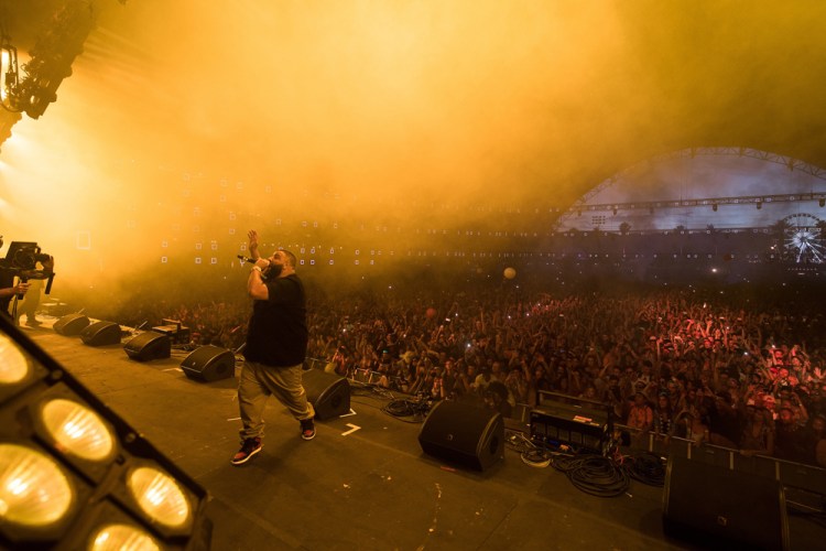 DJ Khaled performs at the Coachella Music Festival in Indio, California on April 16, 2017. (Photo: Julian Bajsel)