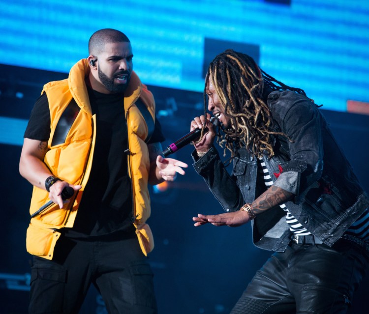 Future and Drake perform at the Coachella Music Festival in Indio, California on April 15, 2017. (Photo: Greg Noire)