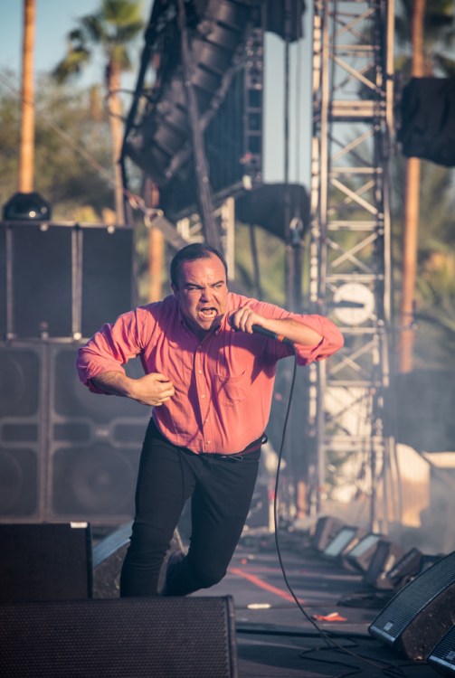 Future Islands performs at the Coachella Music Festival in Indio, California on April 16, 2017. (Photo: Charles Reagan)