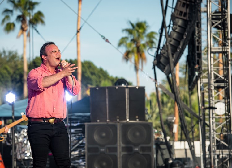 Future Islands performs at the Coachella Music Festival in Indio, California on April 16, 2017. (Photo: Charles Reagan)