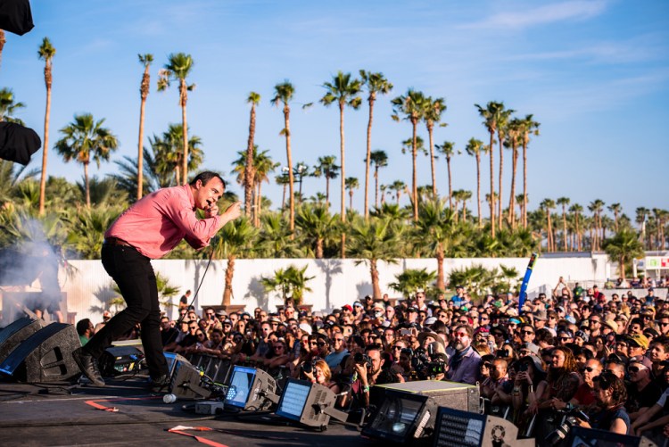 Future Islands performs at the Coachella Music Festival in Indio, California on April 16, 2017. (Photo: Charles Reagan)